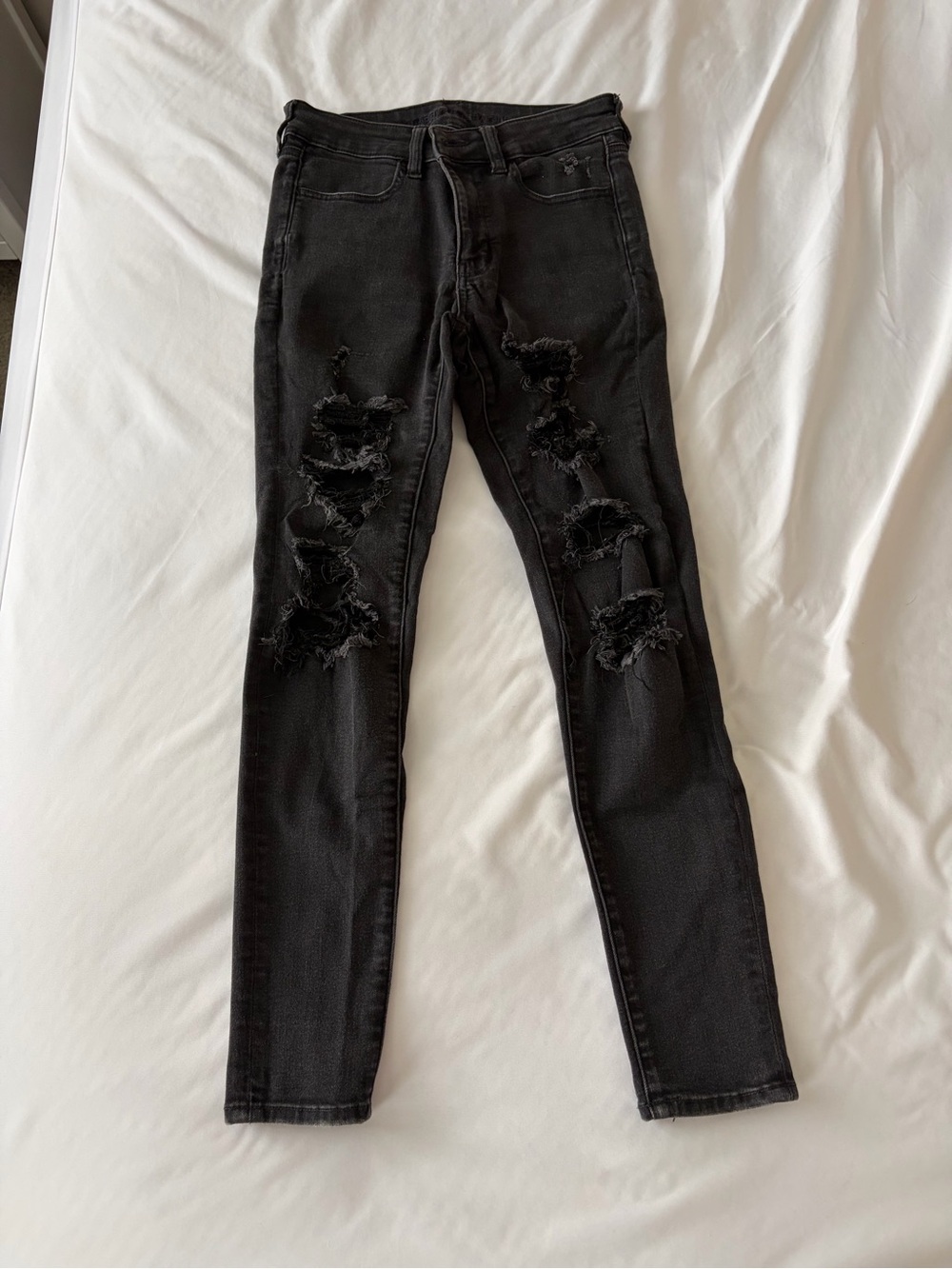 American Eagle Outfitters Black Washed Skinny Jeans